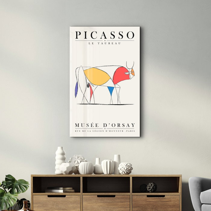 Wallity Pintura Decorativa de Vidrio Templado Multicolor 35 x 55 cm